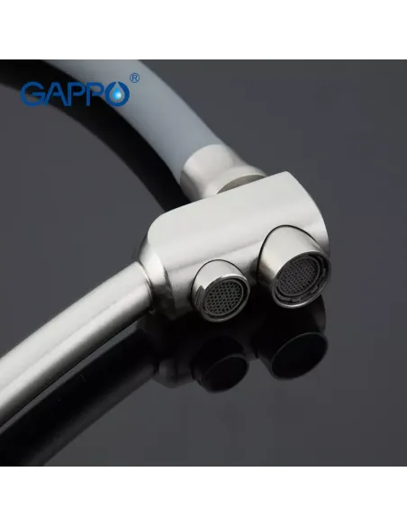 Смеситель для кухни с подключением к фильтру Gappo G4398, серый, сатин