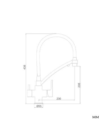 Смеситель для кухни с подключением к фильтру Gappo G4348, белый, хром