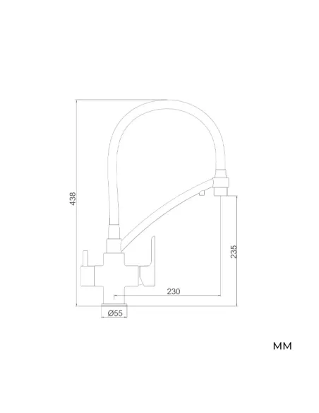 Смеситель для кухни с подключением к фильтру Gappo G4348, белый, хром