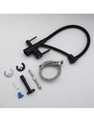 Смеситель для кухни с подключением к фильтру Gappo G4398-16, черный