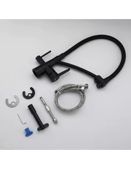 Смеситель для кухни с подключением к фильтру Gappo G4398-16, черный