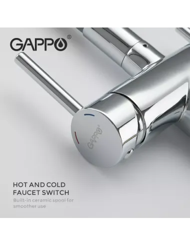 Змішувач для кухні з підключенням до фільтра Gappo G4398-30, сірий, хром