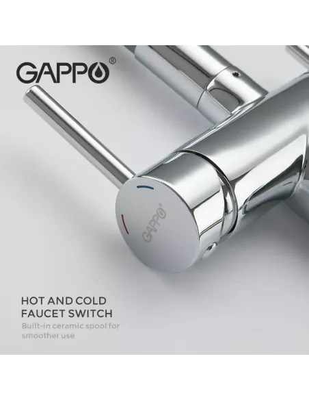 Змішувач для кухні з підключенням до фільтра Gappo G4398-30, сірий, хром