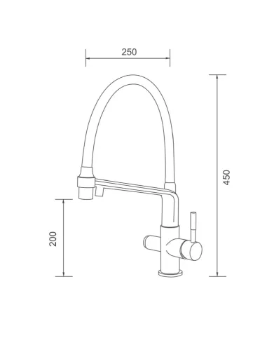 Смеситель для кухни с подключением к фильтру Gappo G4398-9, белый, черный