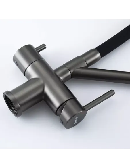 Смеситель для кухни с подключением к фильтру Gappo G4398-89, оружейная сталь