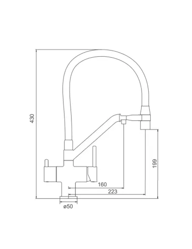 Змішувач для кухні з підключенням до фільтра Gappo G4398-88, білий