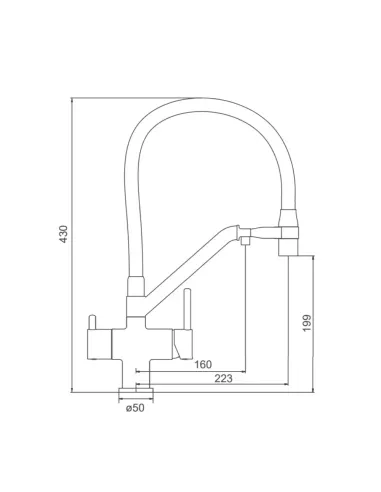 Смеситель для кухни с подключением к фильтру Gappo G4398-86, черный
