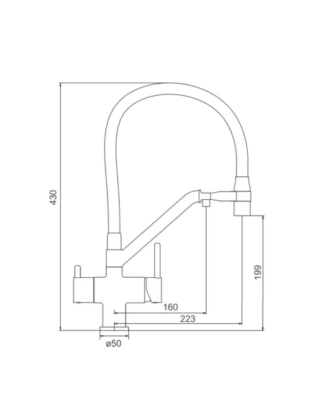 Смеситель для кухни с подключением к фильтру Gappo G4398-86, черный