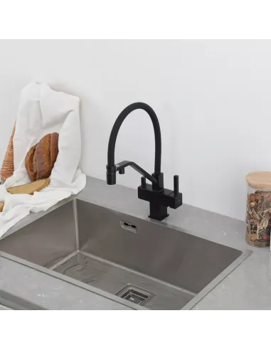 Смеситель для кухни с подключением к фильтру Gappo G4395-66, черный