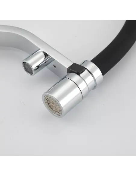 Смеситель для кухни с подключением к фильтру Gappo G4395-60, хром, черный