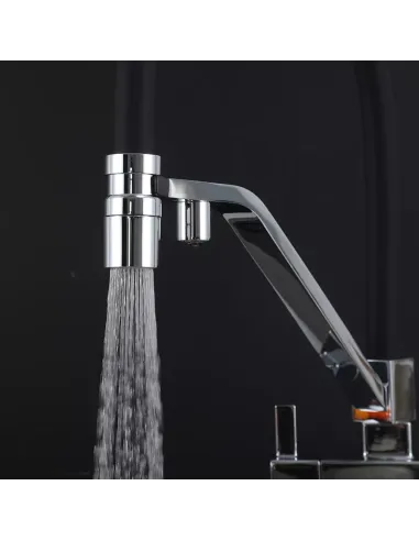 Смеситель для кухни с подключением к фильтру Gappo G4395-60, хром, черный