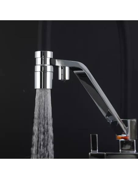 Смеситель для кухни с подключением к фильтру Gappo G4395-60, хром, черный