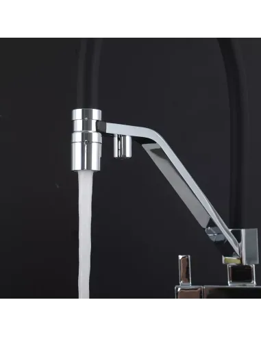 Смеситель для кухни с подключением к фильтру Gappo G4395-60, хром, черный