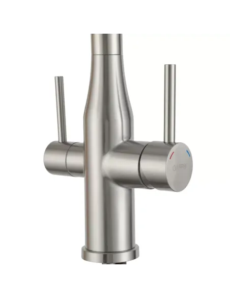 Смеситель для кухни с подключением к фильтру Gappo G4399-75, сатин, черный