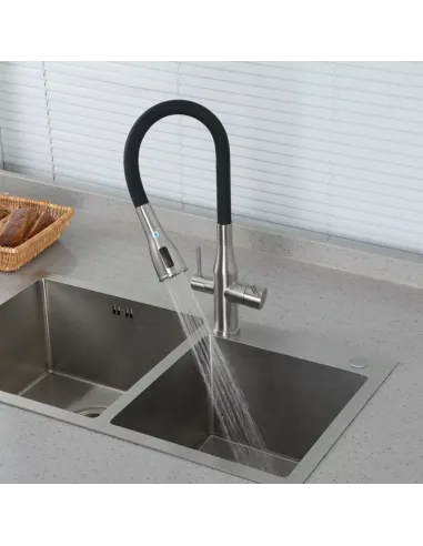 Смеситель для кухни с подключением к фильтру Gappo G4399-65, сатин