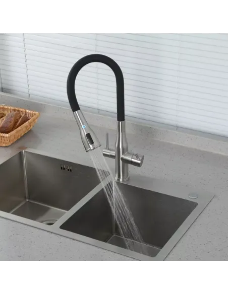 Смеситель для кухни с подключением к фильтру Gappo G4399-65, сатин