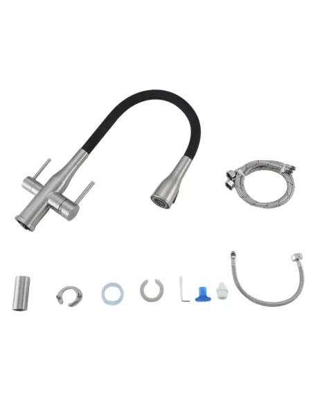 Смеситель для кухни с подключением к фильтру Gappo G4399-65, сатин