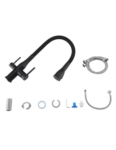 Змішувач для кухні з підключенням до фільтру Gappo G4399-66, чорний