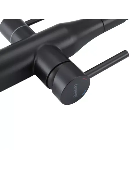 Змішувач для кухні з підключенням до фільтру Gappo G4399-66, чорний