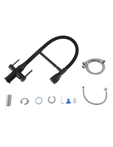 Смеситель для кухни с подключением к фильтру Gappo G4399-76, черный