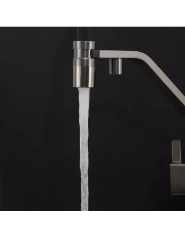 Змішувач для кухні з підключенням до фільтру Gappo G4395-69, сірий, чорний