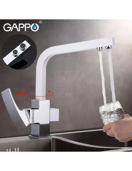 Змішувач для кухні з підключенням до фільтра Gappo G4307