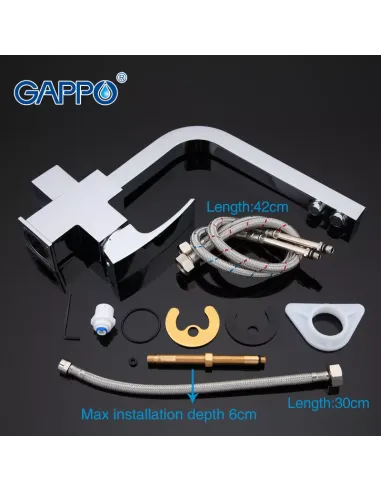 Змішувач для кухні з підключенням до фільтра Gappo G4307