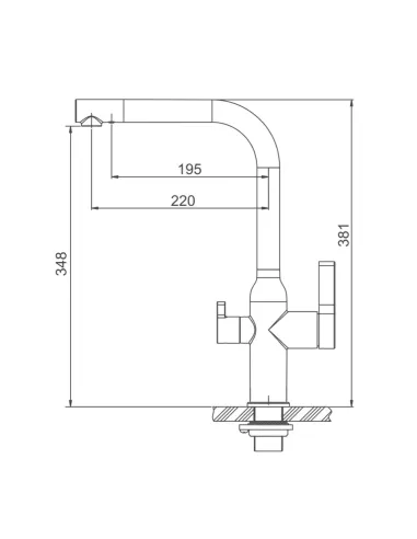 Змішувач для кухні з підключенням до фільтра Gappo G4399-4, сатин