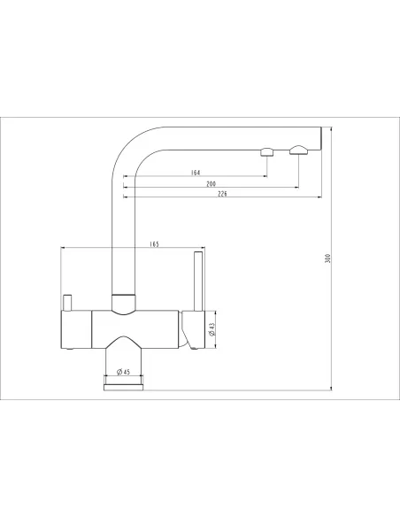 Смеситель для кухни с подключением к фильтру Gappo G43752-6, черный