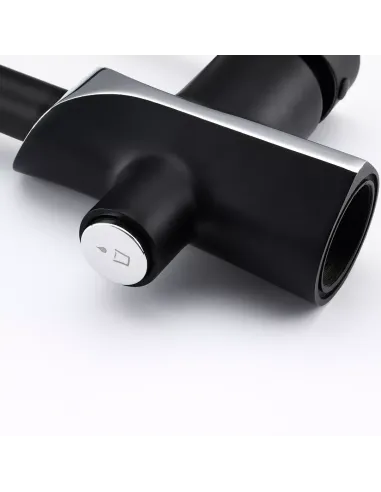 Змішувач для кухні з підключенням до фільтру Gappo G4303-6, чорний