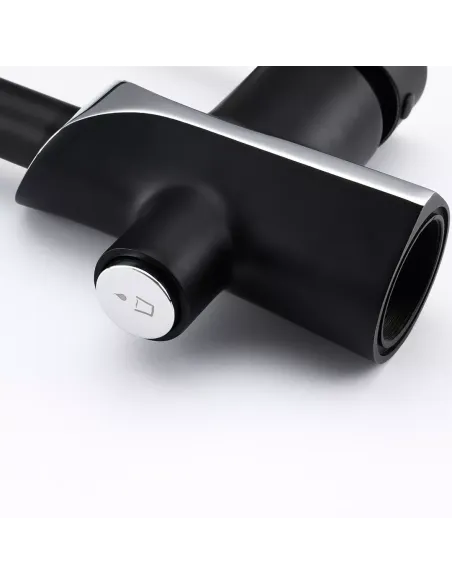 Змішувач для кухні з підключенням до фільтру Gappo G4303-6, чорний