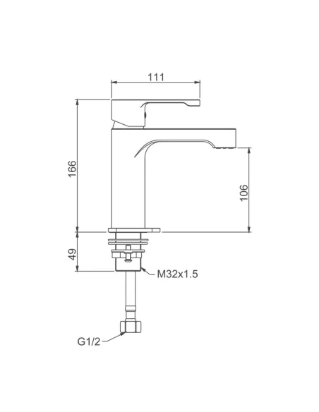 Смеситель для умывальника Gappo G1002-8, белый, хром, однорычажный
