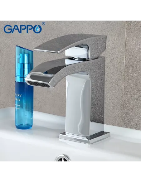 Смеситель для умывальника Gappo G1007-1, хром, однорычажный