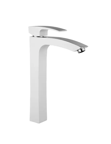 Змішувач для умивальника Gappo G1007-18, білий, хром, одноважільний