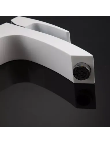 Змішувач для умивальника Gappo G1007-18, білий, хром, одноважільний