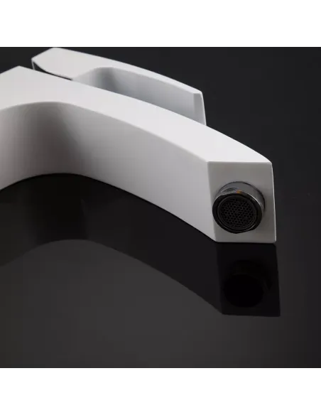 Змішувач для умивальника Gappo G1007-18, білий, хром, одноважільний