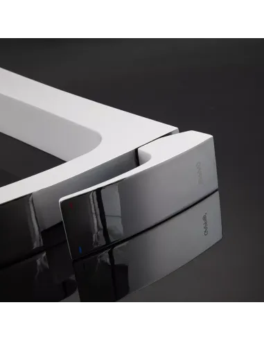 Змішувач для умивальника Gappo G1007-18, білий, хром, одноважільний