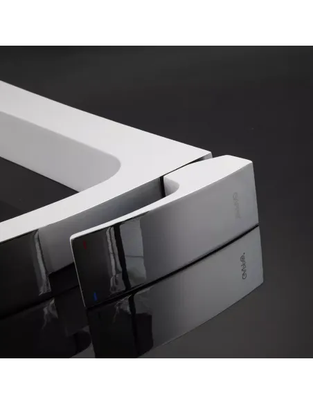 Змішувач для умивальника Gappo G1007-18, білий, хром, одноважільний