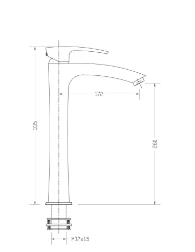Змішувач для умивальника Gappo G1007-18, білий, хром, одноважільний
