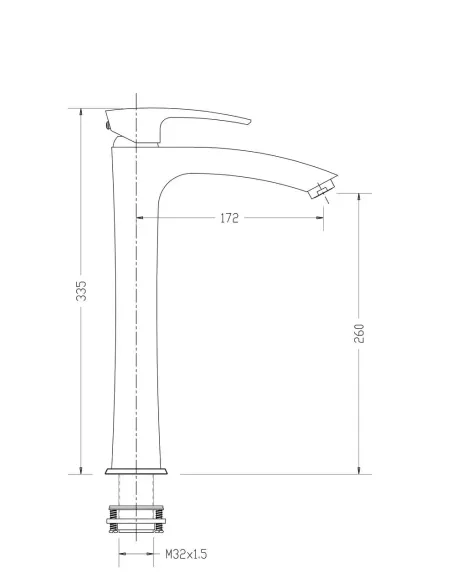 Змішувач для умивальника Gappo G1007-18, білий, хром, одноважільний
