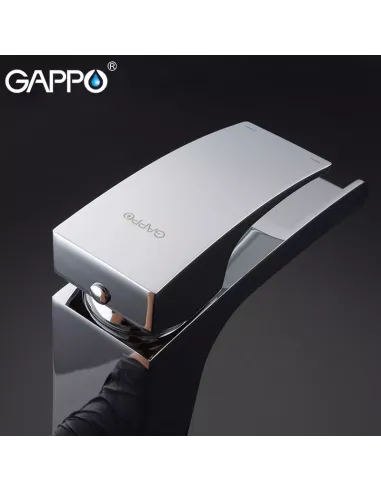 Смеситель для умывальника Gappo G1007-21, высокий, каскадный излив