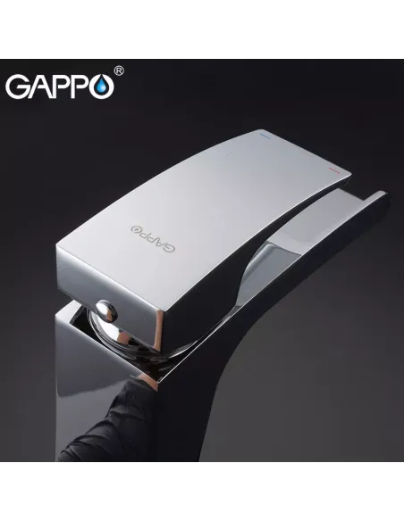 Смеситель для умывальника Gappo G1007-21, высокий, каскадный излив