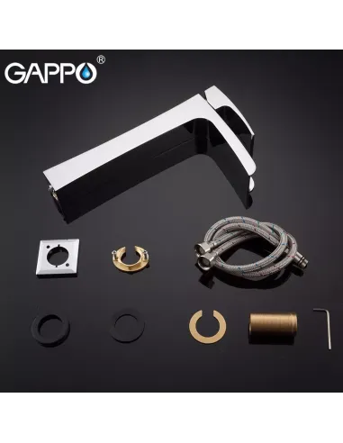 Смеситель для умывальника Gappo G1007-21, высокий, каскадный излив