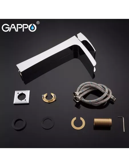 Смеситель для умывальника Gappo G1007-21, высокий, каскадный излив