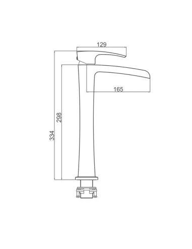 Смеситель для умывальника Gappo G1007-21, высокий, каскадный излив