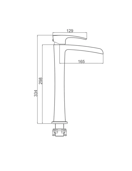 Смеситель для умывальника Gappo G1007-21, высокий, каскадный излив