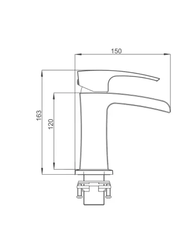 Смеситель для умывальника Gappo G1007-30, белый, хром, однорычажный
