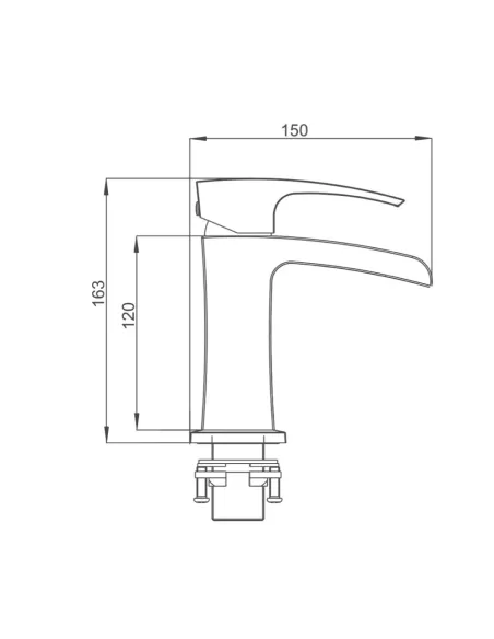 Смеситель для умывальника Gappo G1007-30, белый, хром, однорычажный