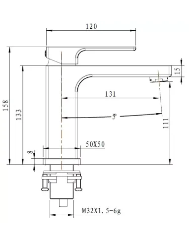 Смеситель для умывальника Gappo G1017-8, белый, хром, однорычажный