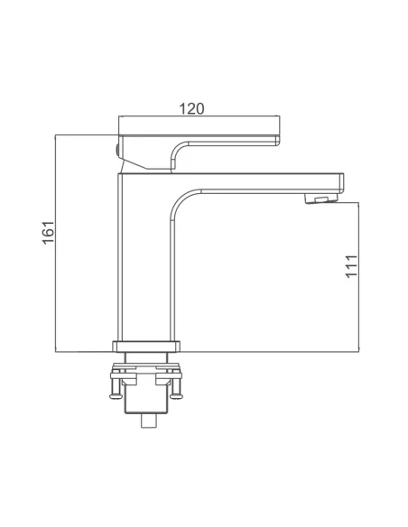 Змішувач для умивальника Gappo G1018, хром, одноважільний